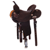 Burns Chocolate RO Barrel Saddle w/ Deluxe Snake-MW 